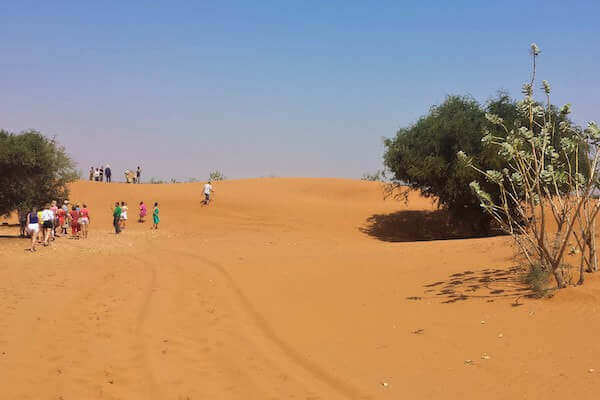 Camp setup in the Agadir small desert.