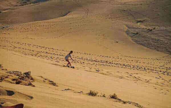 Exciting sandboarding adventure from Tamraght, Morocco.