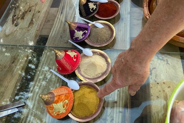 Participants enjoying a cooking class in Taghazout